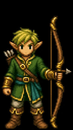 Player 6, the elf with a bow. Original 16-bit party member.