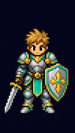 Player 4, the knight. Original 16-bit party member.